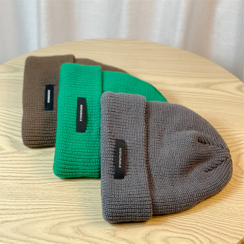 Woolen Hat Women's Autumn and Winter Korean Edition Versatile Face Show Small Big Headband Loose and Thickened Knitted Cold Hat ins_voghion.com