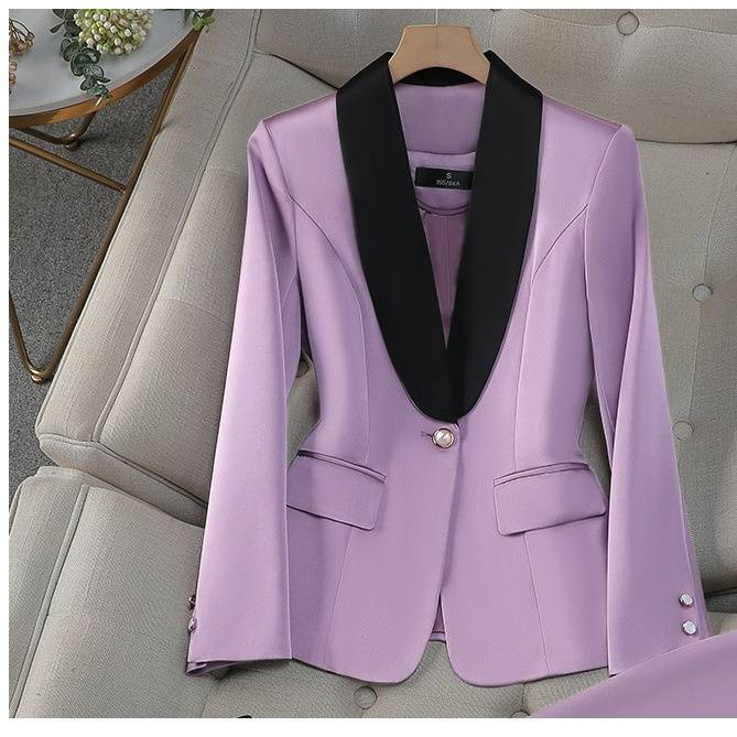Vêtements pour femmes, costumes professionnels légers de luxe haut de gamme, veste de costume verte de style déesse de tempérament à la mode_voghion.com