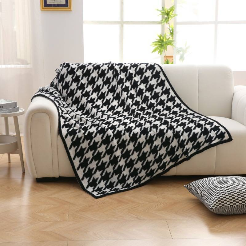Extra dicke Winterdecke, doppelseitig, Fleece, stricken, weich, warm, für Sofa, Nickerchen, Geschenke_voghion.com