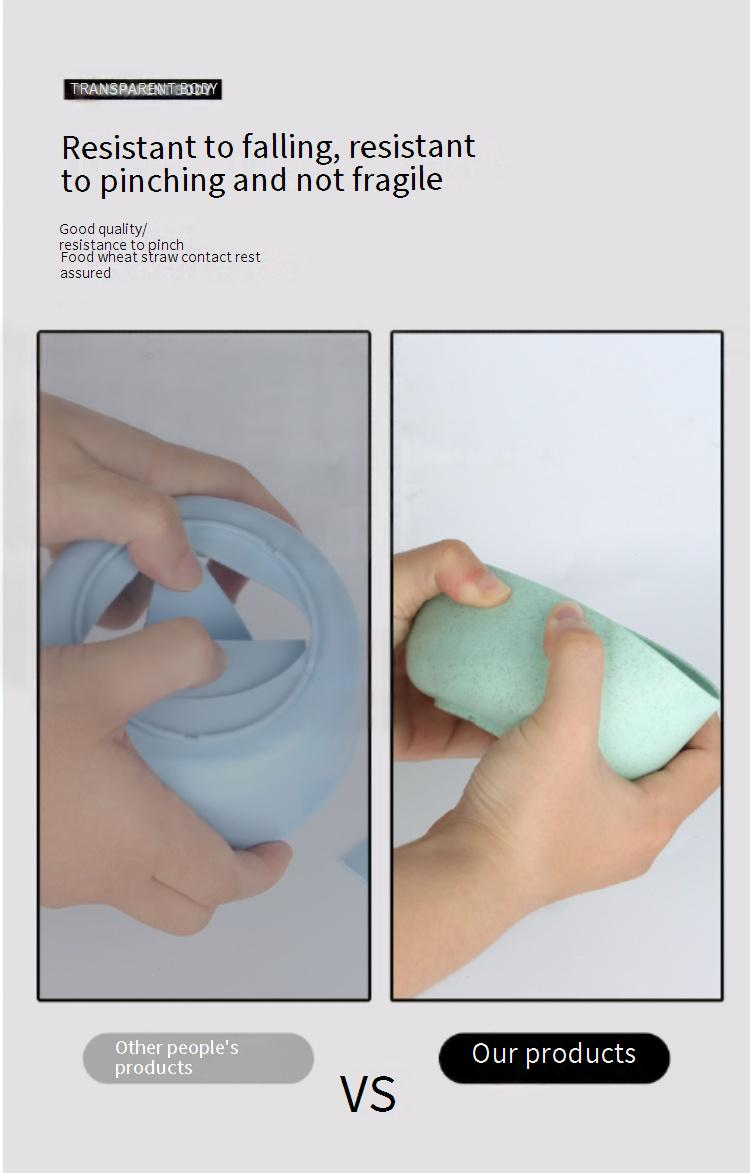Eco-Friendly Wheat Straw Toothbrush Cup With Handle - Creative Design For Home & Hotel Use (BPA-Free Lightweight Portable)_voghion.com