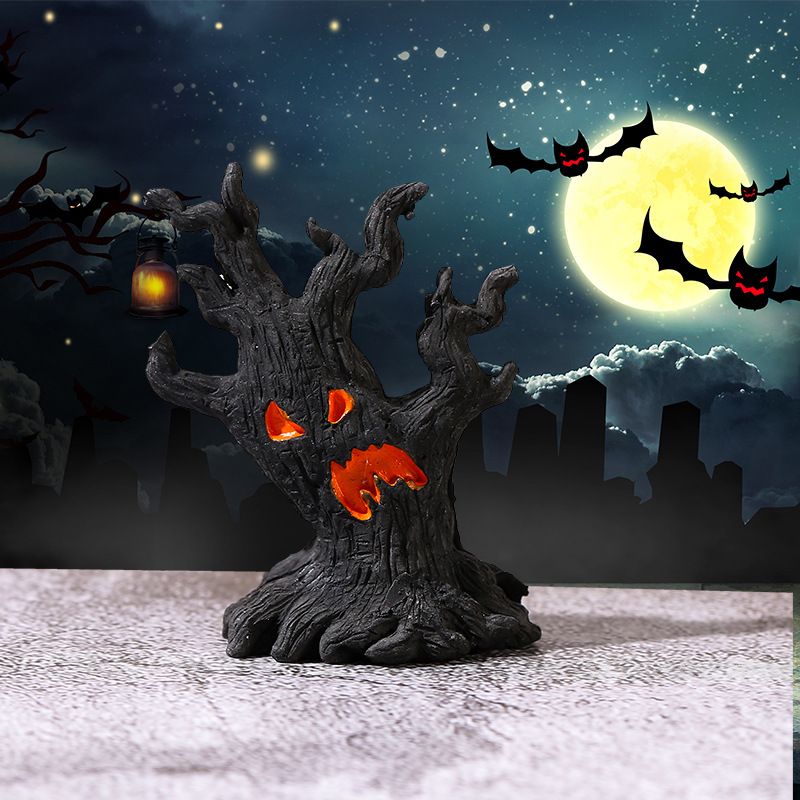 Miniature Halloween Scene Decoration Accessories Tree Demon Resin Craft Ornaments_voghion.com