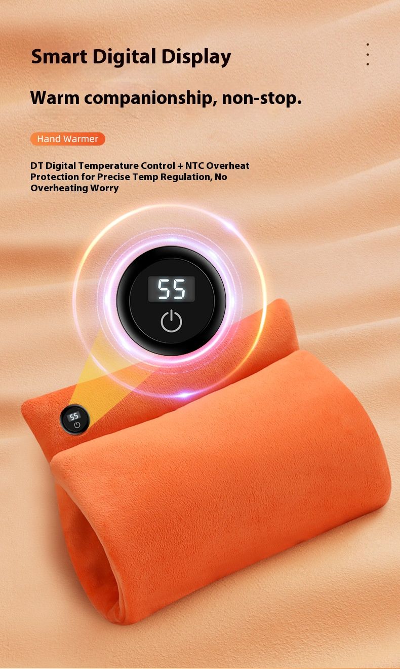 USB Graphene Hand Warmer - Fast Heating Fluffy Electric Heating Pad For Office & Travel, 3 Colors, With Optional Power Bank & Extension Cable_voghion.com