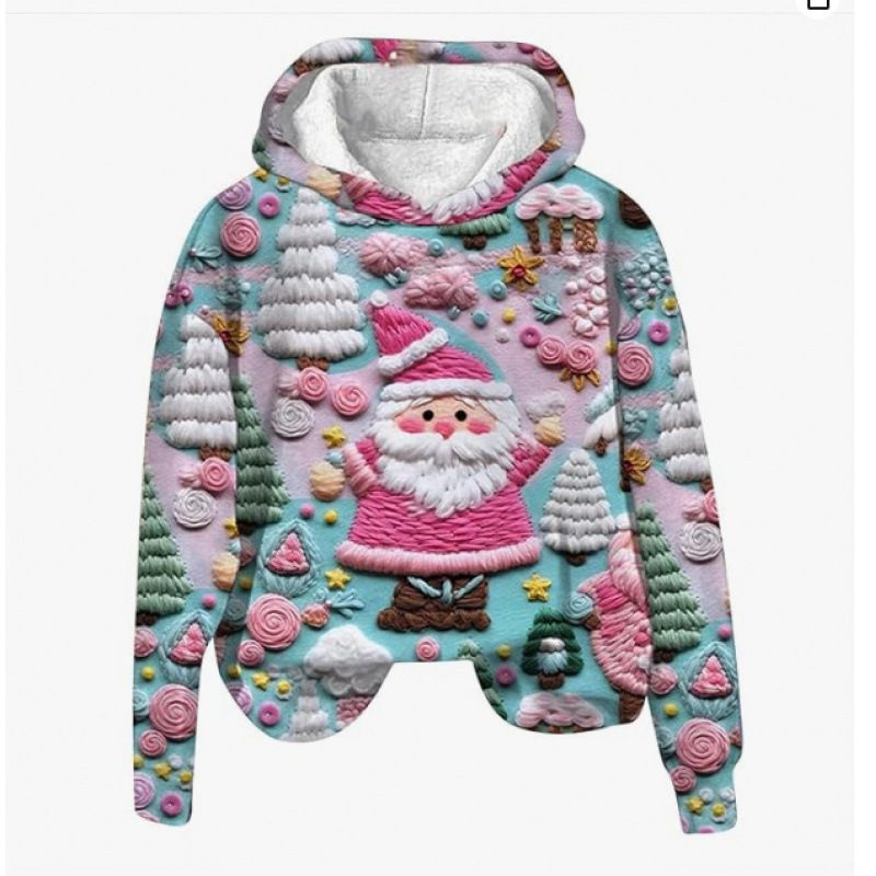 Herren-Kapuzenpullover mit lustigem Weihnachtsmotiv – Gemütlicher Pullover mit festlichen Designs, lockerer Passform, langen Ärmeln und Streetwear-Stil_voghion.com