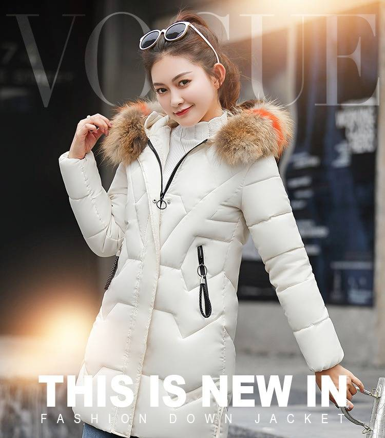 Langer, wattierter Damen-Wintermantel mit Kunstpelzkapuze – Schmal geschnittene Steppjacke für Damen, auch in großen Größen erhältlich_voghion.com