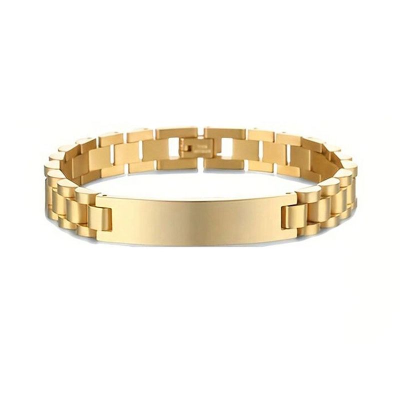 Catena in acciaio inossidabile con cinturino per orologio con marchio inciso curvo_voghion.com