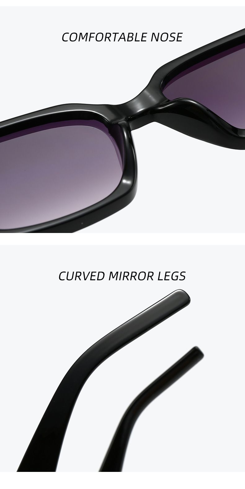 Lunettes de soleil unisexes tendance, monture carrée décontractée, idéales pour le shopping et la conduite, 6263_voghion.com