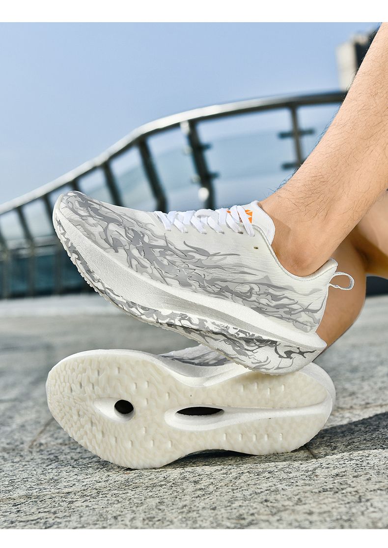 Neue dämpfende Laufschuhe für Männer, geeignet für schwere Läufer, Schnürschuhe, Sportschuhe für Damen, rutschfeste Outdoor-Sportschuhe für Männer_voghion.com