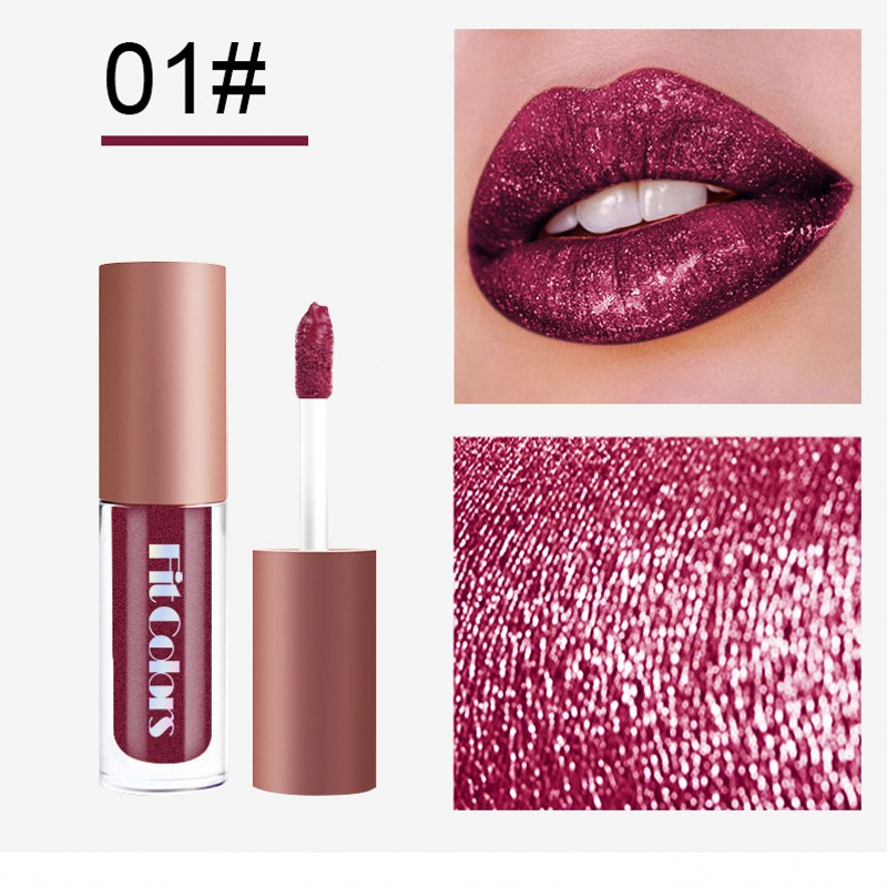 Lip Diamond Gloss 4pcs/set Waterproof Sexy Glitter Crystal Shimmer Liquid Lipstick Matte Lip Gloss Mak stick_voghion.com