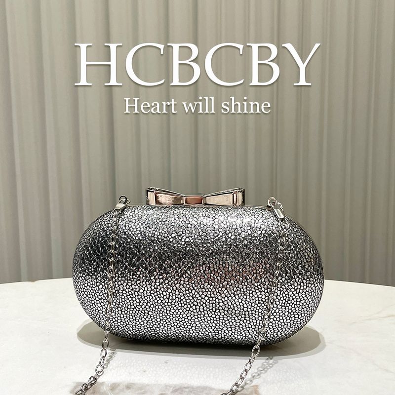 Elegante pochette con glitter argento - Borsa da sera formale da donna con decorazioni in strass_voghion.com