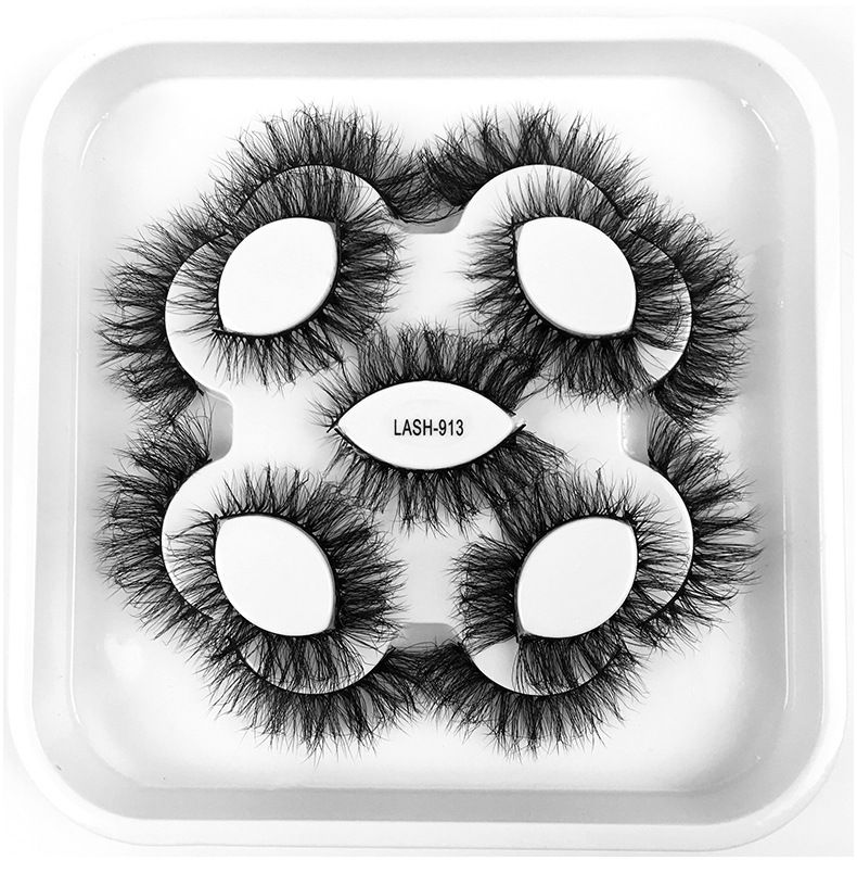 Juego de extensión de pestañas, 9 pares de pestañas postizas de fibra natural, pedestal de loto con pestañas cruzadas rizadas grandes y gruesas_voghion.com