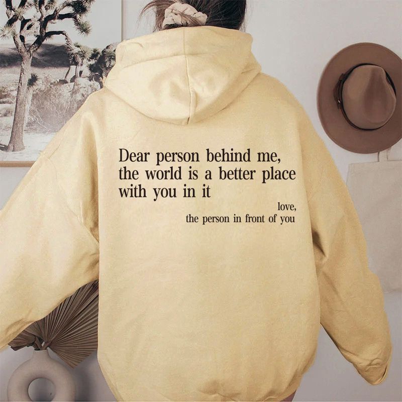 Men's Clothing fleece sweater plain color letter print pocket drawstring print hoodie with back collar_voghion.com