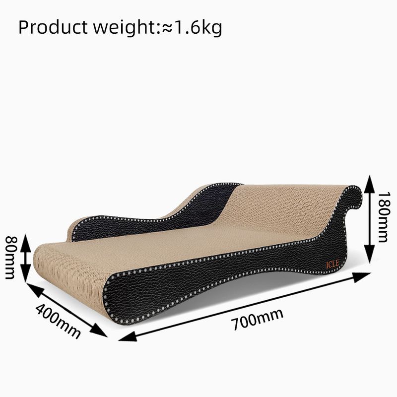 Divano in carta ondulata, giocattolo per gatti, tiragraffi resistente, con artigli, 700 cm di schienale di bellezza_voghion.com