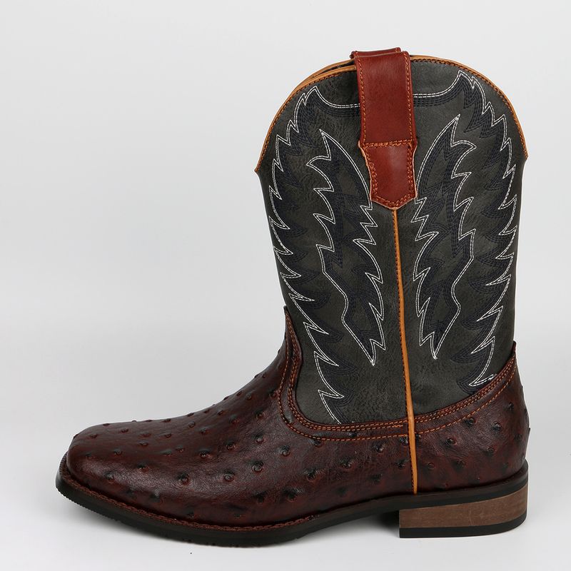 Cizme de cowboy occidentale pentru bărbați în stil retro fried street Knight_voghion.com