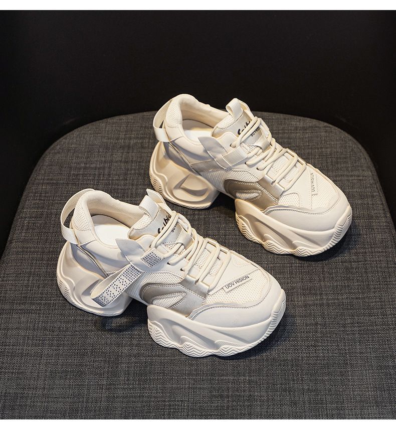 Scarpe da papà con suola spessa, rete trasparente, aumento di altezza di 8 cm, stile casual versatile, scarpe da donna piccole_voghion.com