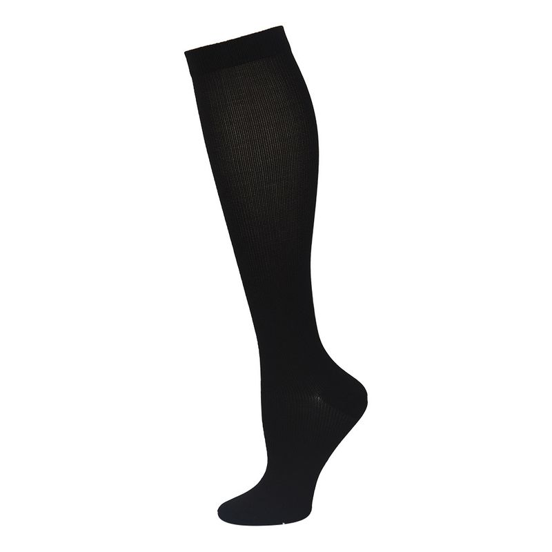 Meias de compressão para corrida e fitness – poliéster respirável tipo nylon (antiderrapante, absorvente de umidade, design de cano alto para atletas e viajantes)_voghion.com