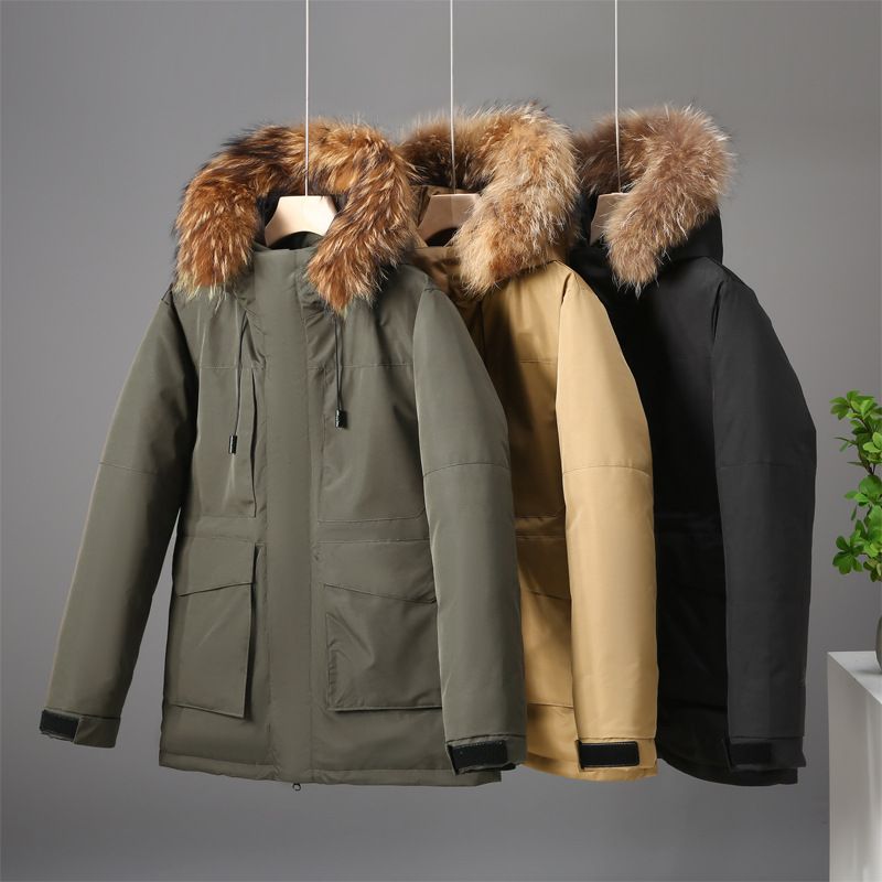 Robuste Winter-Steppjacke für Damen und Herren – Russischer Bestseller (L-XXXXL, Schwarz/Armeegrün/Khaki, mit/ohne Pelzbesatz)_voghion.com