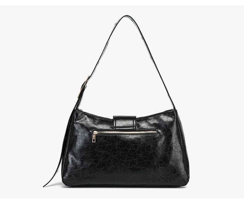 2025 New PU Leather Shoulder Bag Wide Strap Retro Large Capacity Heavy Metal Punk Vintage Tote Handbag_voghion.com