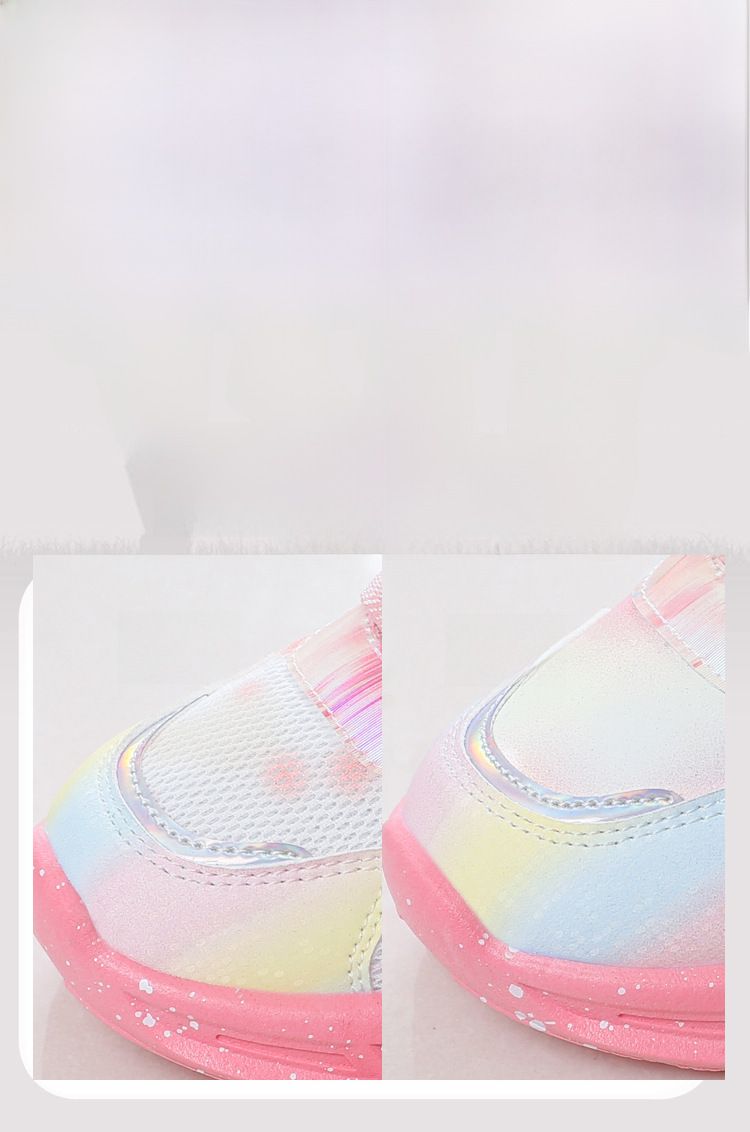 Children with light sneaker 2024 spring and autumn mesh breathable children's shoes medium and small children Princess lightweight casual shoes_voghion.com