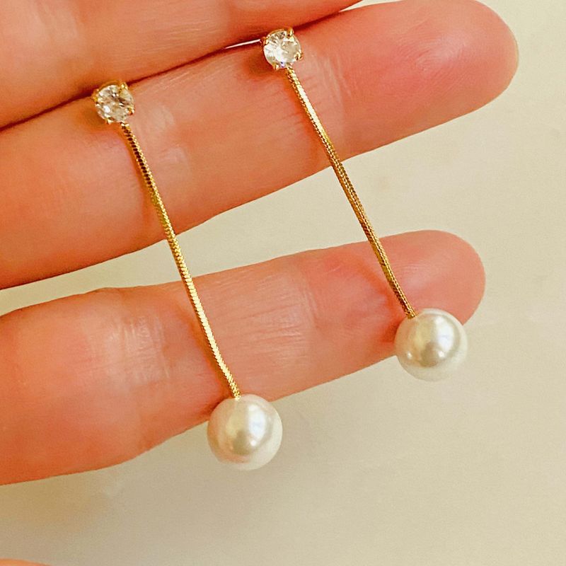 Dangling Pearl EarringDangling Pearl Earring_voghion.com