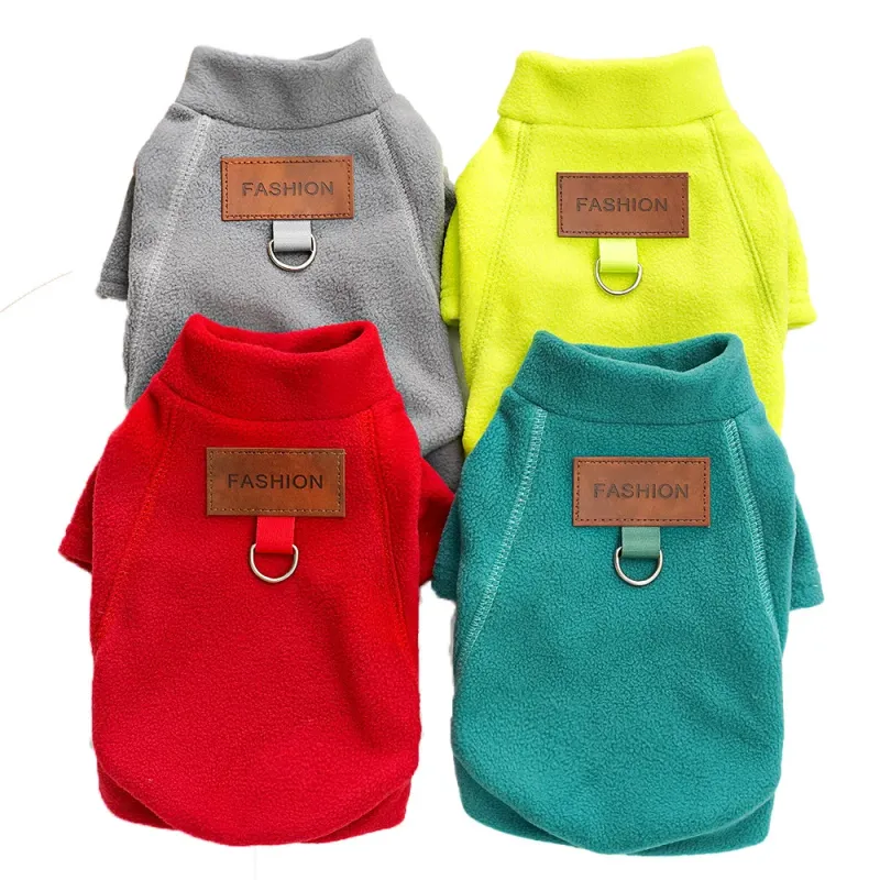 Pullover, Fleece-Kaltwettermantel D, Pullover, Hundejacke, Winterkleidung mit D-Ring für kleine, mittlere und große Hunde von PawParty Store_voghion.com