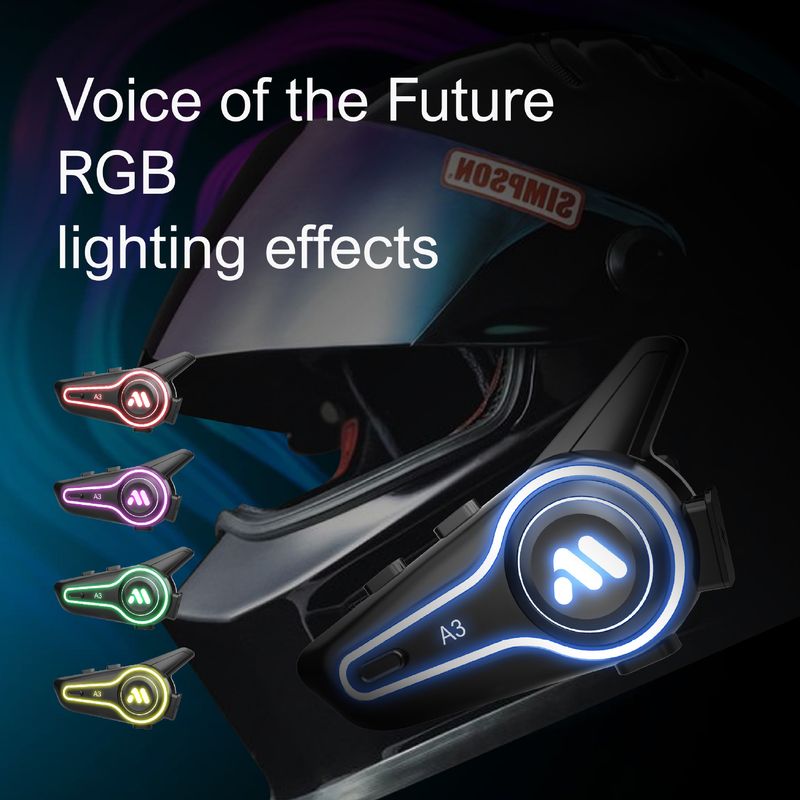 Motorcycle Bluetooth Headset With Rider Inner Full Half Helmet Voice Waterproof Ultra Long Battery Life A3 New Model_voghion.com