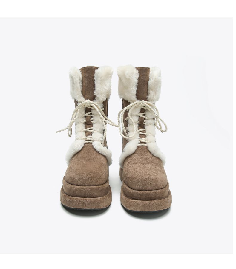 New mid-calf boots with cashmere padded warm shoes retro booster boots_voghion.com