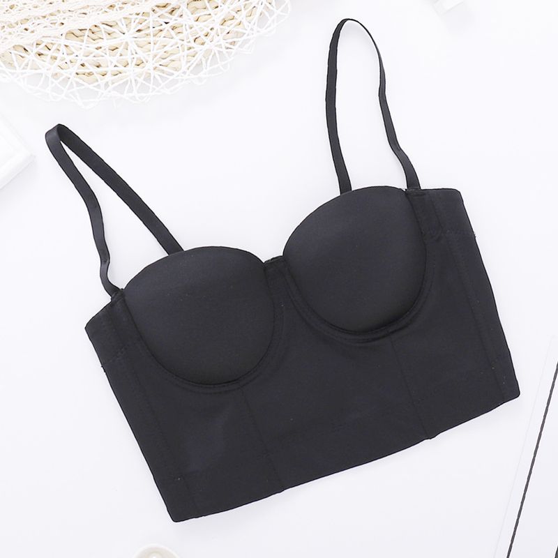 Vêtements pour femmes, caraco grande taille sans sous-vêtements, hauts pour filles sexy, style court, nombril exposé, haut tube sexy en arête de poisson, couleur unie_voghion.com