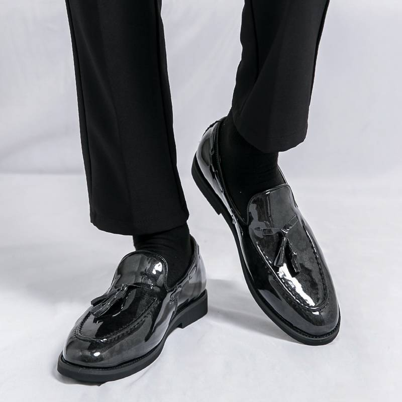 Herrenschuhe aus schwarzem PU-Leder, formelle Oxfords, Schlupfschuhe, Business-Casual-Büroarbeitshochzeit, Übergröße 38–46_voghion.com