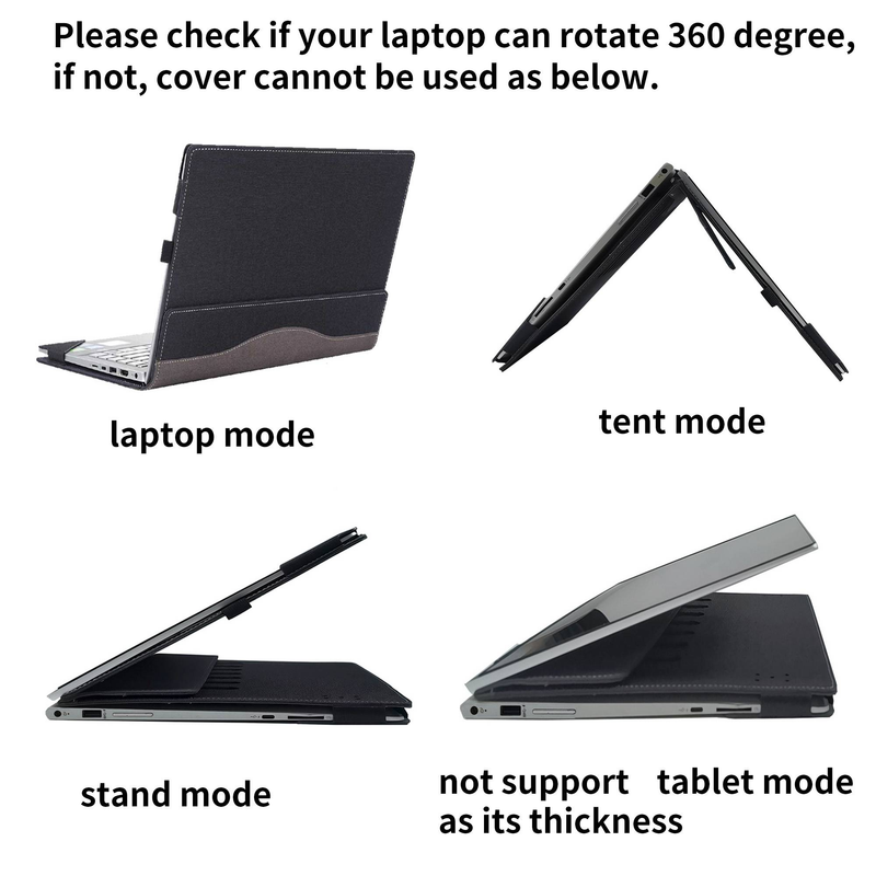 HP Probook 430 440 445 445R G2 G3 G5 G6 G7 ZBook 14u EliteBook 745 840 1040 G4 için Dizüstü Bilgisayar Kılıfı Koruyucu Deri PU Deri Kılıf Dizüstü Bilgisayar Kılıfı_voghion.com