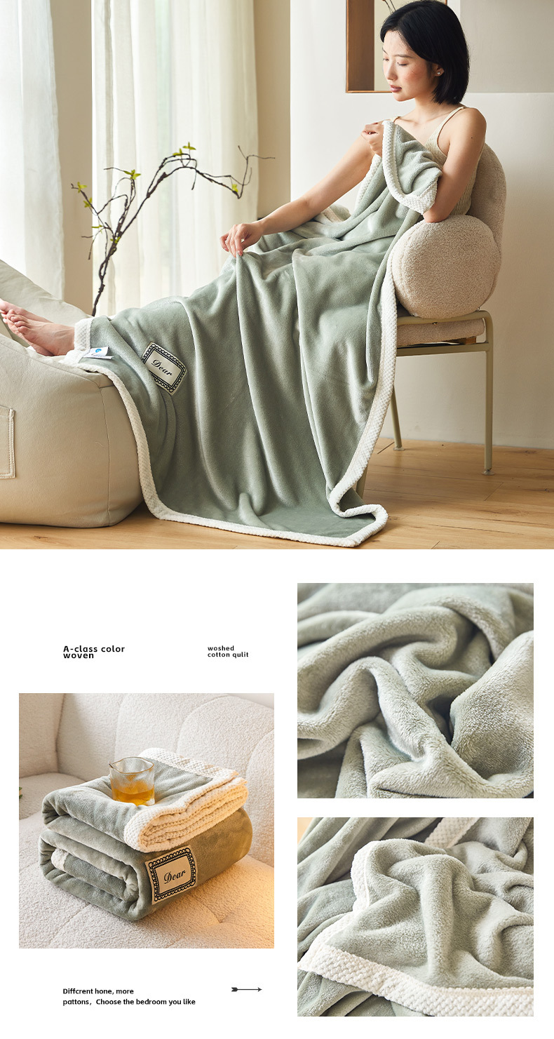 Coperta in flanella pesante di alta qualità - Coperta in pile di latte ultra morbida e calda, con un'elevata densità di GSM, per letto e divano (150x200 cm, tinta unita)_voghion.com