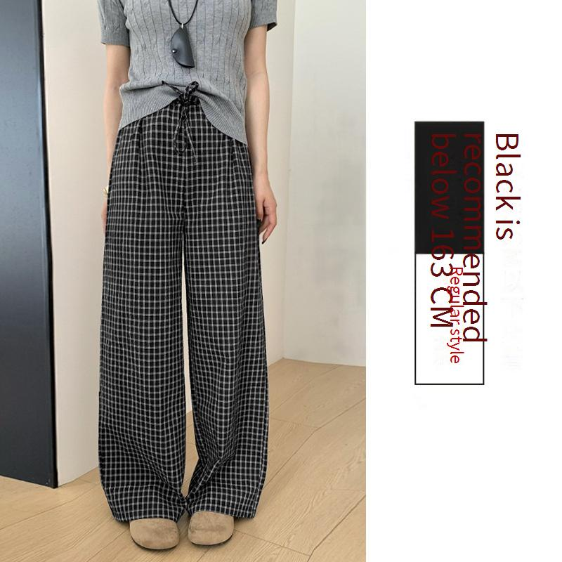 Lazy Style High Waist Wide Leg Pants Damen Sommer - Fließende Loungehose mit geradem Bein und elastischer Taille, lässige Palazzo-Hose_voghion.com