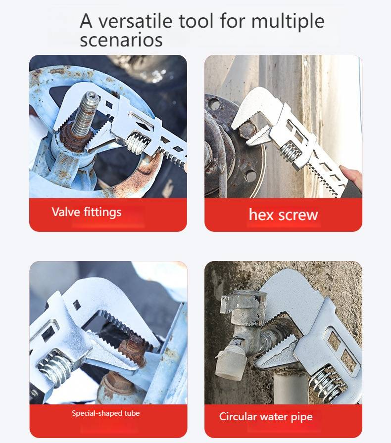 Heavy-Duty Adjustable F-Type Wrench – Industrial-Grade CR-V Alloy Steel Forged Tool For Maximum Grip & Durability_voghion.com