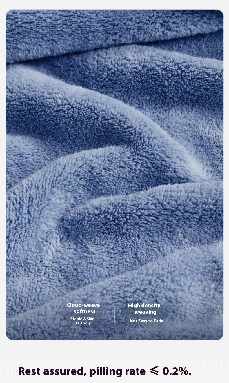 Coral Fleece Face Towels – Ultra-Soft & Quick-Drying Bath Towels For Adults & Couples (A-Class Antibacterial, Super Absorbent)_voghion.com