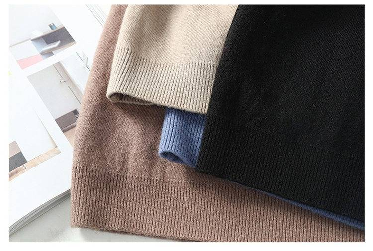 Men's Winter Thermal Fleece Knit Sweater - Semi-Turtle Neck Warm Base Layer, Solid Color Casual Pullover For Cold Weather_voghion.com