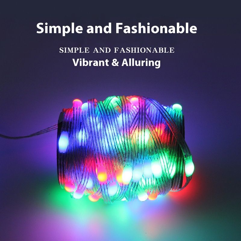 Tira de luces LED RGB USB de 10 m: IP67, resistente al agua, con aplicación inteligente y control remoto, luces decorativas que cambian de color para interiores y exteriores._voghion.com
