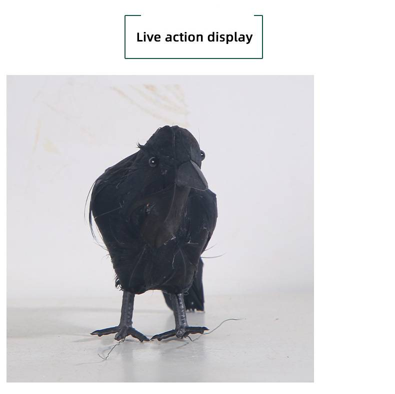Realistic Halloween Crow Decor – Foam Black Raven For Gothic Tabletop, Photography Props & Farmhouse Bird Scare_voghion.com