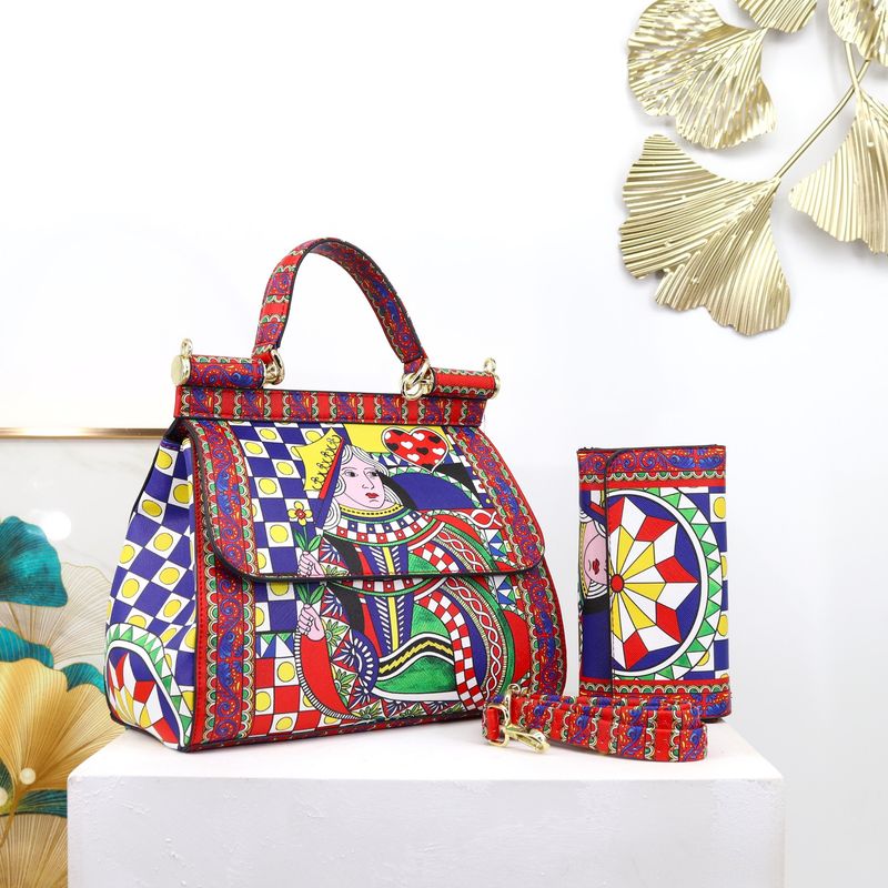 Elegante bolso tote de PU estampado para mujer: moderno bolso con estampado floral y animal, amplio interior, correa desmontable y múltiples bolsillos._voghion.com
