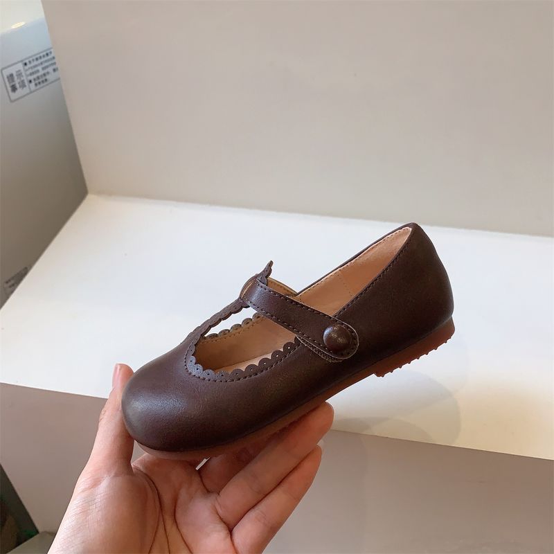 Kinder schuhe Flacher mund kinder leder schuhe kleine prinzessin einzelnen schuhe für mädchen_voghion.com