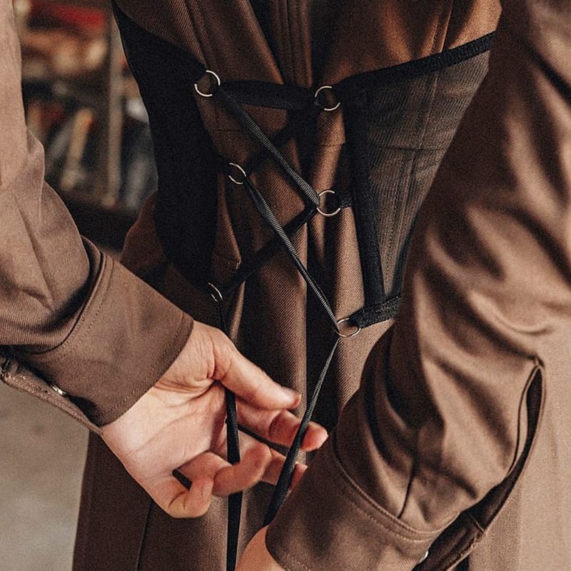 Gilet a spina di pesce indossato con cinturino per il nuovo top con cintura primaverile da donna 2024_voghion.com