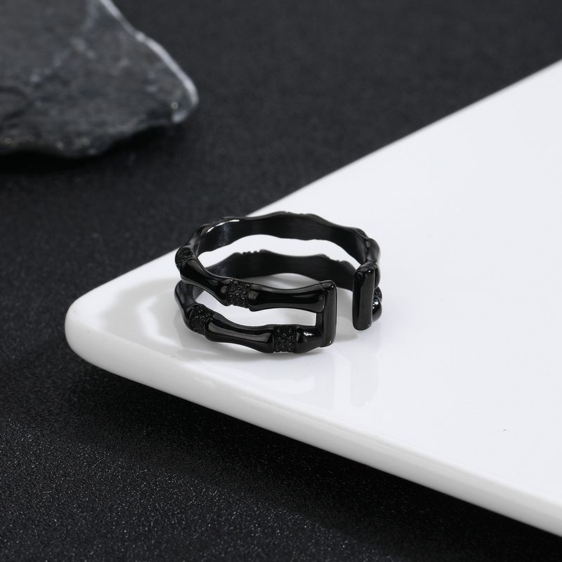 Offener Ring mit aufsteigendem Bambusgelenk, modischer, leichter, luxuriöser, eleganter Zeigefingerring, neuer Trend, Persönlichkeit, cooler Stil_voghion.com