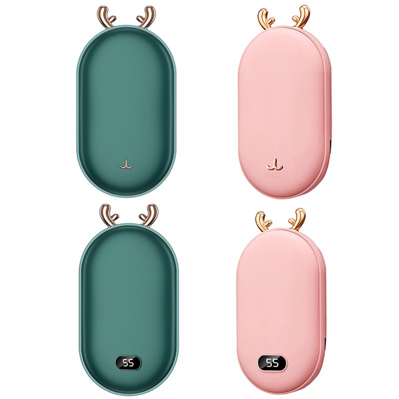 2 In 1 Hand Warmer With Temperature Display & Adjustable Power Bank Electric Handwarmer Gifts For Women Men Camping Hunting_voghion.com