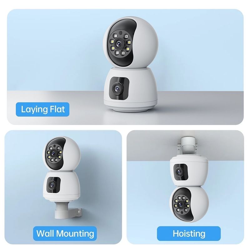 Y6203 4MP Zoom HD Indoor Waterproof Smart WiFi Camera, Specification:AU Plug(White)_voghion.com