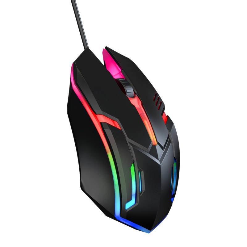 Shiba Du S190 Game Glow Colorful Wired USB Port Computer Business Office Mouse_voghion.com