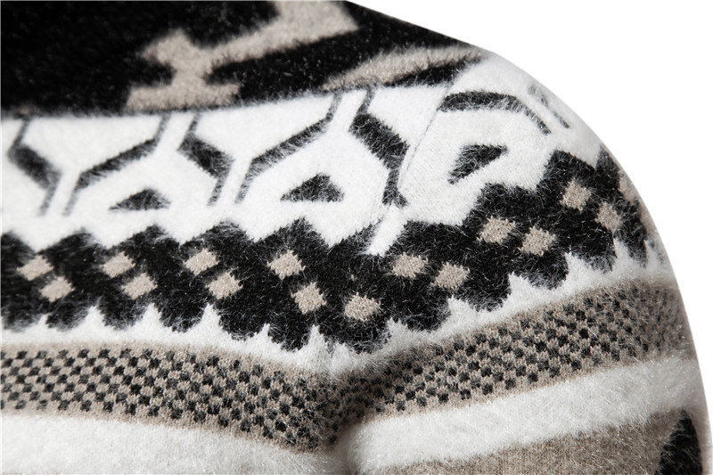 Suéteres de roupas masculinas outono e inverno nova moda estampada suéteres de gola redonda suéteres retrô americanos tops masculinos_voghion.com