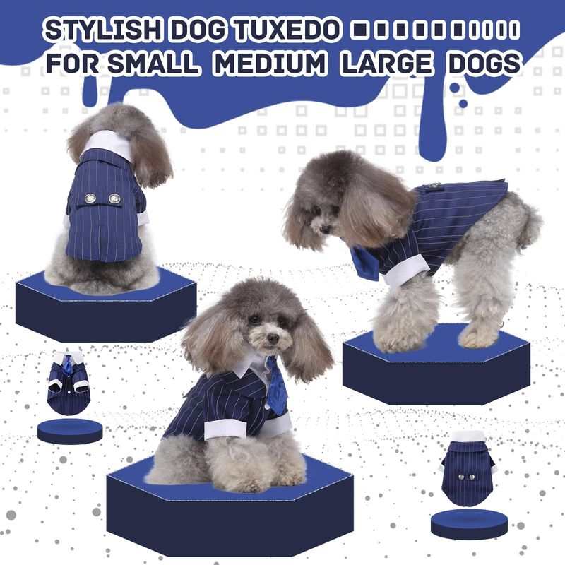 Costume de gentleman pour animaux de compagnie, vêtements pour chaton, automne, hiver, tenue de Noël, smoking pour chat et chien, tenue de soirée_voghion.com
