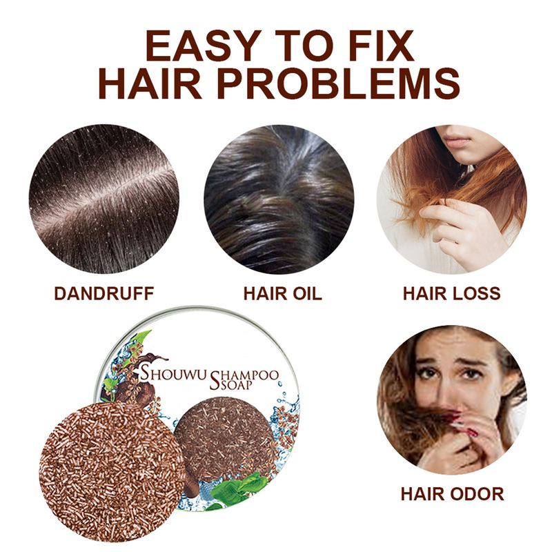 Shampoo nutriente all'olio essenziale di Polygonum Multiflorum, sapone per capelli lisci e neri a base vegetale_voghion.com