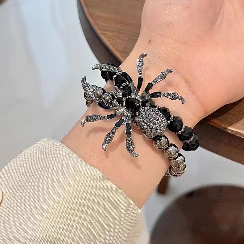 Dark Spider Double Layer Exquisite High-end Style Hot Girl Trendy Men's Bracelet_voghion.com