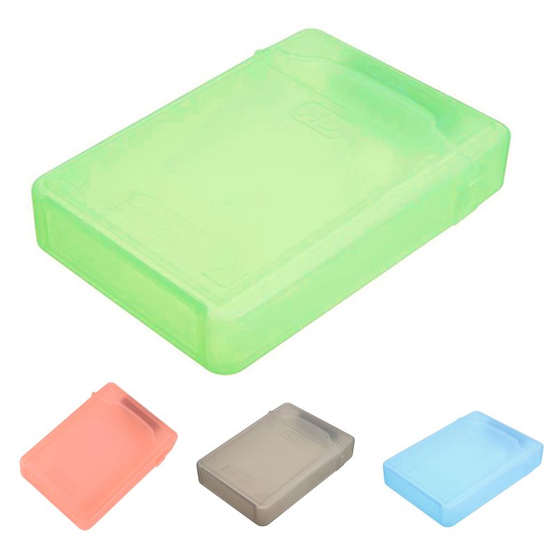 3,5 polegadas de plástico à prova de poeira IDE SATA HDD disco rígido caixa de armazenamento caixa capa_voghion.com