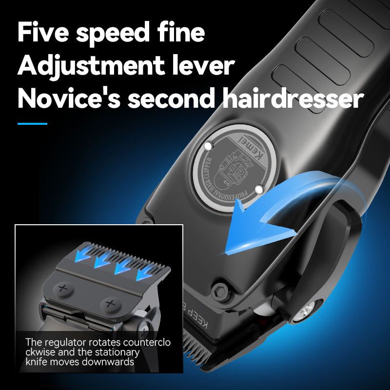Kemei Km-1827 Elektrische tondeuse Kit Professionele trimmer Snoerloos Oplaadbaar Haarknipmachine Voor Sterke Kracht_voghion.com