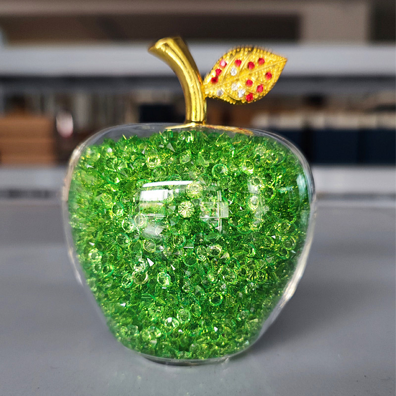 Kristalläpple julafton kreativ present till flickor och flickvänner, bästa vän och romantisk dekoration av Ping An Fruit_voghion.com